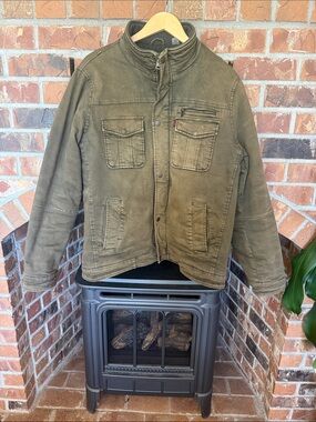 Levi's Olive Green Field Jacket with Utility Pockets men’s size L